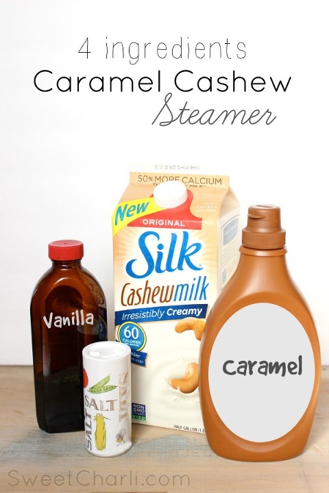4 ingredients caramel cashew steamer